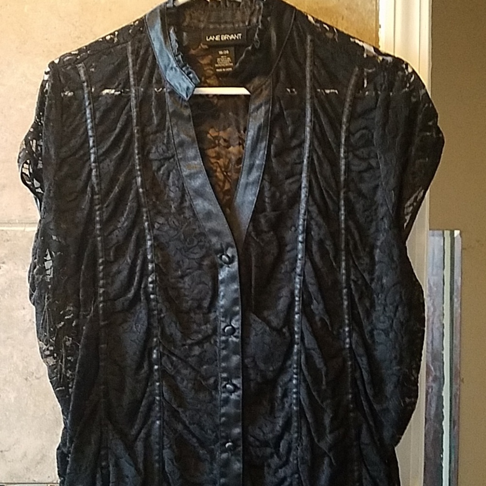 Black lace blouse